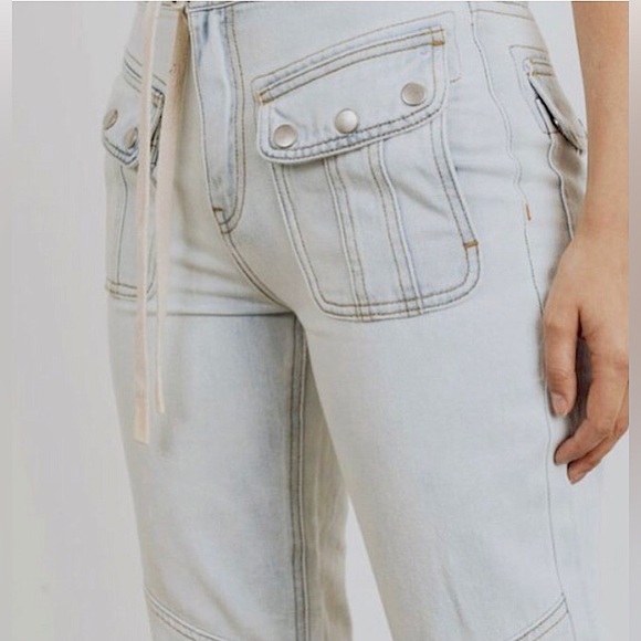 LHANA & KLAIRE BOUTIQUE RELAXED FIT CARGO DENIM JOGGER - Picture 4 of 13